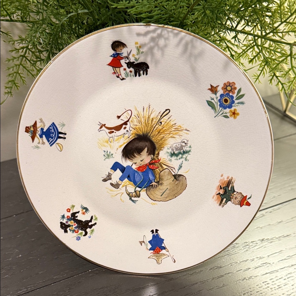 Vintage Children's Storybook China Plate